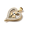 Mother's Day 201 Stainless Steel Pendants SA-CBA5D64-01G-2