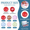 180Pcs 6 Colors Handmade Transparent Lampwork Beads LAMP-TA0002-82-4