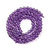 Natural Amethyst Round Bead Strands G-M212-4mm-01B-5