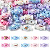 40Pcs UV Plating Opaque Acrylic Beads PACR-CJ0001-51-1