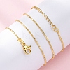 Brass Column Link Chain Necklaces for Women NJEW-D302-05G-5