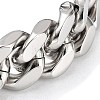 304 Stainless Steel Cuban Link Chains Bracelets for Men & Women BJEW-D031-21A-P-3