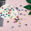 96Pcs 24 Style Faceted Transparent Glass Charms GLAA-SW0001-04-15