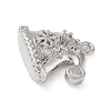 Brass Micro Pave Cubic Zirconia Charms KK-H521-02B-P-2