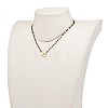 Faceted Rondelle Glass Beaded Necklaces NJEW-JN03287-4