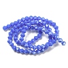 Opaque Solid Color Electroplate Glass Beads Strands EGLA-A039-P4mm-A11-2