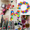 32Pcs Faux Fur Soft Sequins Pompom Ball DIY-SC0033-96A-5