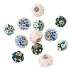 12Pcs 4 Styles Handmade Resin Indonesia Round Beads IPDL-TA0001-06-3