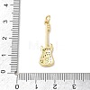 Brass Micro Pave Clear Cubic Zirconia Pendants KK-D289-01G-08-3