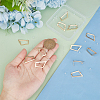 12Pcs Brass Hollow Out Trapezoid Stud Earring Findings KK-BC0011-02-3