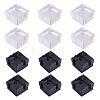 12Pcs 2 Colors Square Paper Jewelry Ring Gift Storage Boxes CON-TA0001-18-3