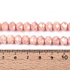Anti-Tarnish Electroplate Rondelle Glass Beads Strands EGLA-T021-8mm-17-10-2