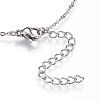 304 Stainless Steel Initial Pendant Necklaces NJEW-P151-G-P-2