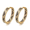 Rack Plating Brass Micro Pave Cubic Zirconia Hoop Earrings EJEW-H016-19G-1