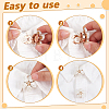 6Pcs Flower Alloy Rhinestone Cufflinks BUTT-ME0001-56-3