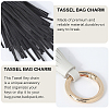 2Pcs 2 Colors PU Leather Tassel Pendan Keychains FIND-CL0001-88C-5