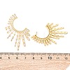 Cubic Zirconia Sun Stud Earrings EJEW-G341-07G-2