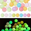 160Pcs 8 Colors Luminous Silicone Beads SIL-CA0001-16-2