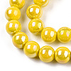 Electroplate Opaque Glass Beads Strands GLAA-T032-P8mm-AB08-2