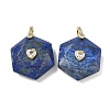 Dyed Natural Lapis Lazuli Faceted Pendants GG-CBA67BD-01G-I-1