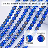 3 Strands Two-Tone Crackle Baking Paint Transparent Glass Beads Strands CCG-SP0001-01B-2