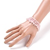 Natural Rose Quartz Stretch Bracelets BJEW-JB05647-3