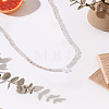 1Pc Glass Rondelle Beaded Necklaces NJEW-LP0007-23N-3