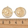 Brass Pave Clear Cubic Zirconia Pendants KK-N254-101G-3