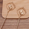 Iron Hair Stick Findings OHAR-PW0001-318KCG-1