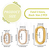   6Pcs 3 Style Brass Spring Gate Rings FIND-PH0008-41-2