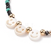 Shell & Glass Beaded Necklace for Women NJEW-JN03910-5