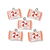 Christmas Theme Transparent Resin Pendants RESI-E022-01P-01-1