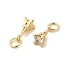 Brass Micro Pave Cubic Zirconia Charms ZIRC-G133-04G-1-2