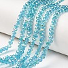 Electroplate Transparent Glass Beads Strands EGLA-A034-T3mm-T09-1