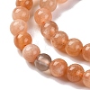 Natural Peach Moonstone Beads Strands G-A235-B07-01-4