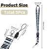4Pcs Polyester Mobile Straps HJEW-HS0001-07B-2