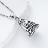 Cross Skull Viking Guardian Bell 304 Stainless Steel Pendant Box Chain Necklaces for Men Women DE4084-1