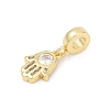 Brass Micro Pave Cubic Zirconia European Dangle Charm KK-U062-24G-2