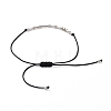 Unisex Adjustable Morse Code Bracelets BJEW-JB05011-04-4