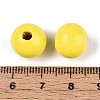 Spray Painted Round Natural Schima Wood Beads WOOD-A018-12mm-04-3