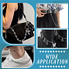 5Pcs 5 Styles Iron & Alloy Charm Shoes Chain with Alloy Clasp and ABS Beads DIY-PH0038-90-5