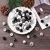 75Pcs 8 Styles Spray Painted Wood Beads Sets WOOD-YW0001-11-4