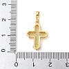 Brass Pave Natural White Shell Pendants KK-S522-01E-G-3
