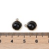 Natural Black Onyx(Dyed & Heated) Faceted Flat Round Charms STAS-I325-147G-02-3