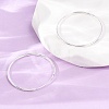 925 Sterling Silver Huggie Hoop Earrings EJEW-C179-05C-S-1