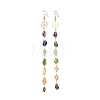 Natural Gemstone Nuggets Beads Dangle Earrings EJEW-JE04667-3