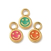 Ion Plating(IP) 304 Stainless Steel Enamel Charms STAS-G351-03G-1