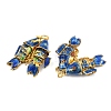 Brass Cloisonne Pendants KK-P251-A01-G-05-2