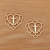 Hollow Heart Cross Alloy  Pendants PW-WGAFC42-03-1