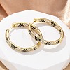 Brass Micro Pave Cubic Zirconia Hoop Earrings EJEW-M077-02G-4